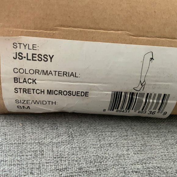 Jessica Simpson Lessy Black Suede Pointed-Toe Over The Knee Women’s Dress Boot 8 - Picture 8 of 10